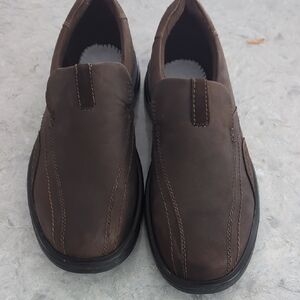 Clarks Dark Brown Leather Loafers